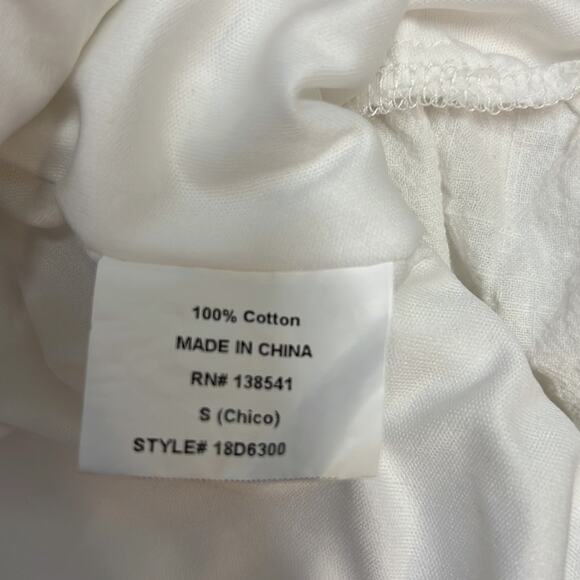 Wild Girls Tie Front Puff Sleeve Mini Dress in White - Picture 10 of 10